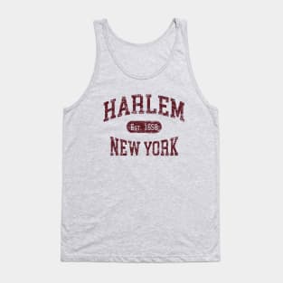 Harlem NY Distressed Retro Souvenir Print Tank Top